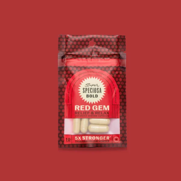 Red Gem Enhanced Kratom Capsules
