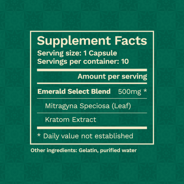 Emerald Select Enhanced Kratom Capsules - Image 5