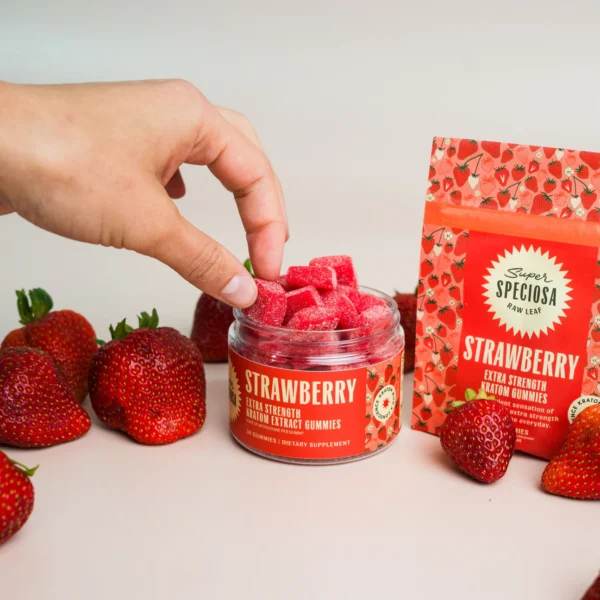 Strawberry Extra Strength Kratom Gummies - Image 2
