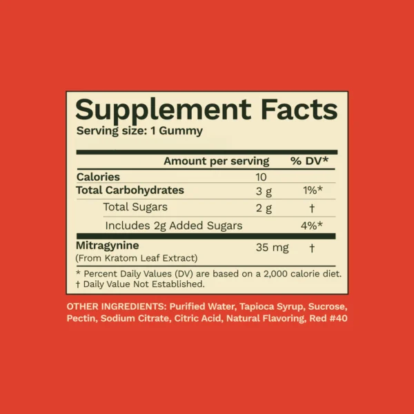 Strawberry Extra Strength Kratom Gummies - Image 5
