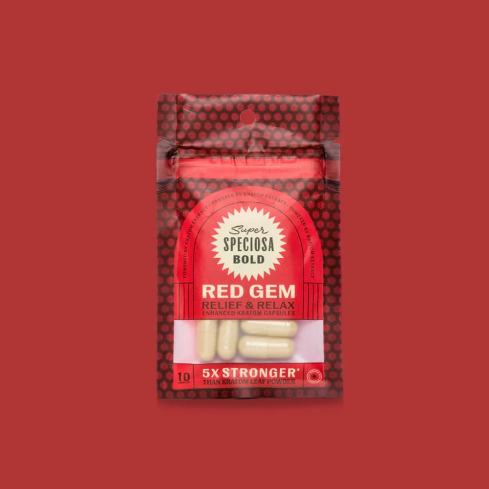 Red Gem Enhanced Kratom Capsules